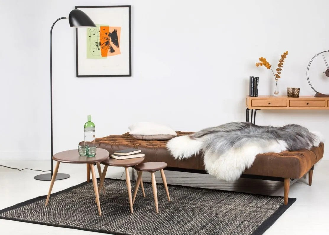 Wollen vloerkleed Anna Black interieur