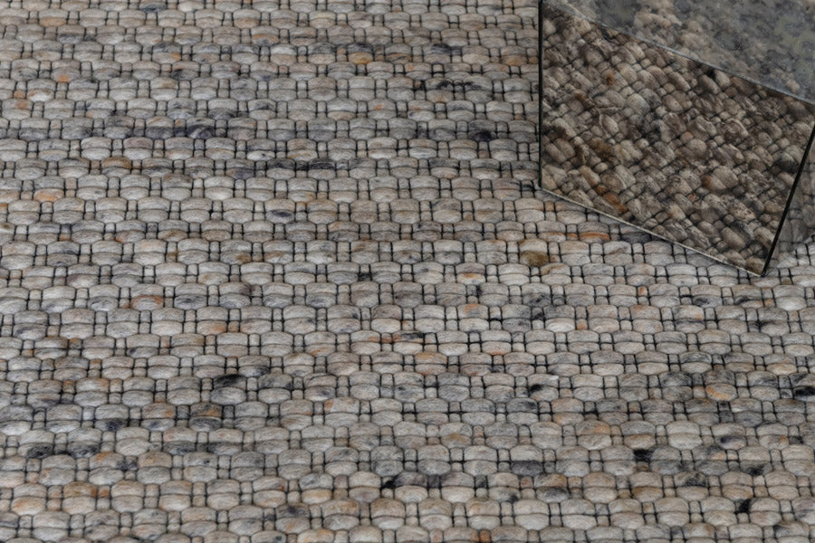 Wollen vloerkleed Imme Grijs Mix 04 sfeer