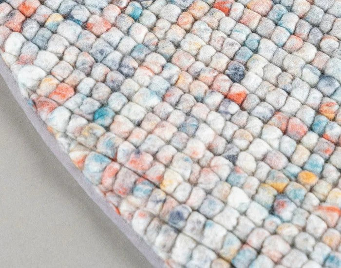 Wollen vloerkleed vlak geknoopt Keet Rond Bont 95 detail