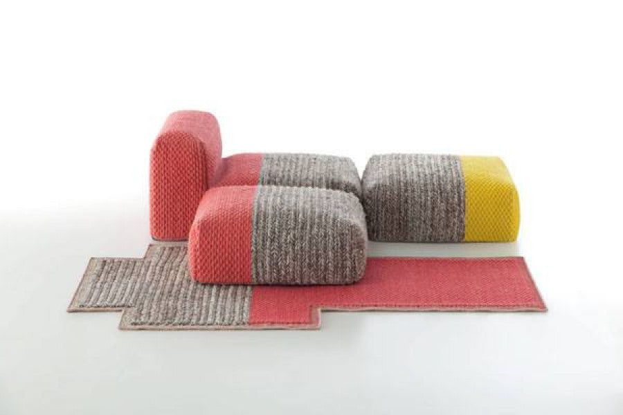 Poef Mangas Space Plait Koraal; Poef Mangas Space Plait Koraal