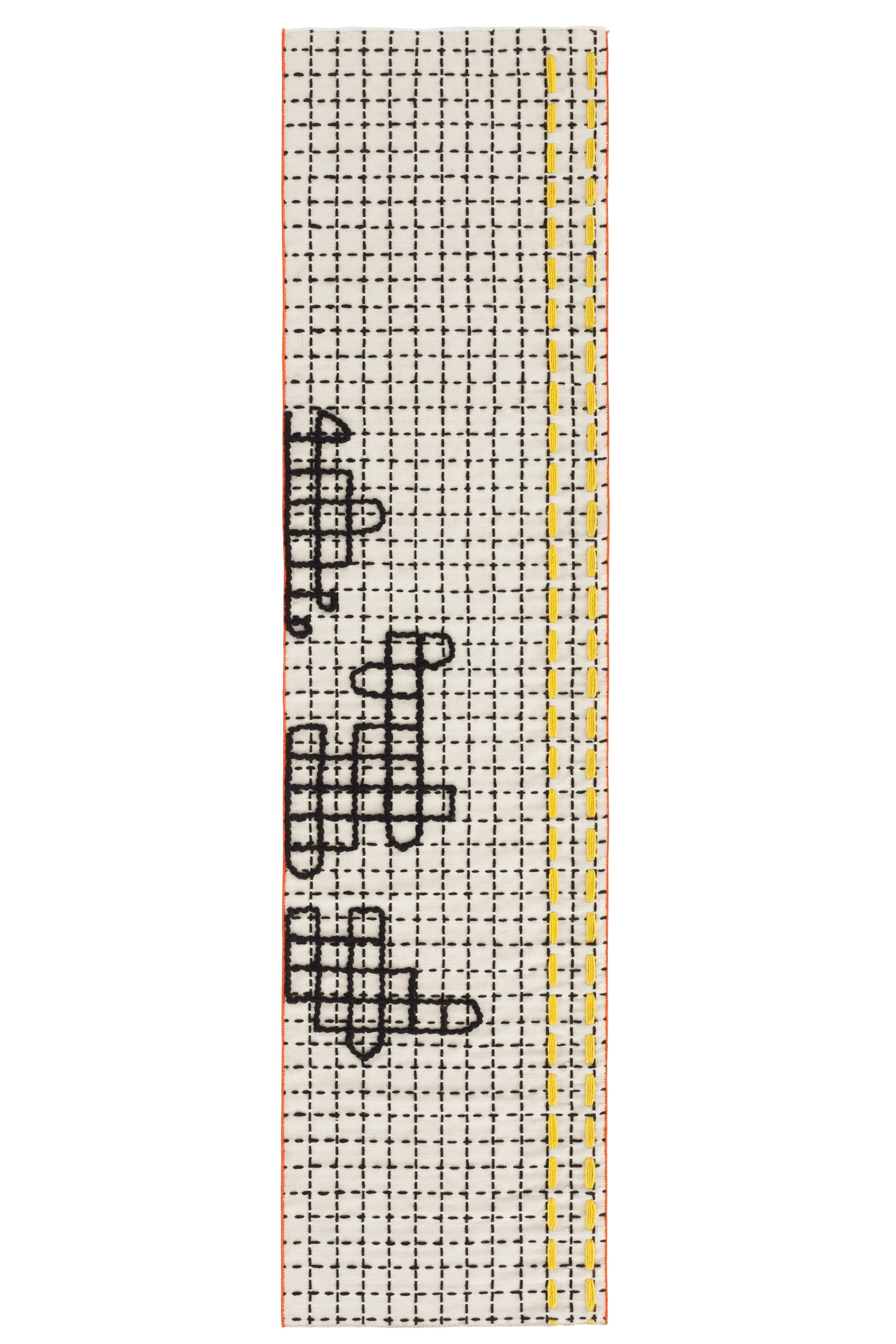 Vloerkleed Gan Rugs Bands Individual White