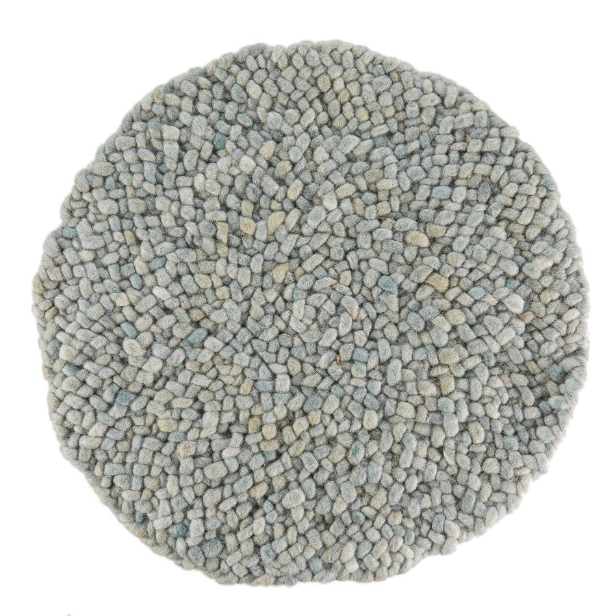 Rond wollen vloerkleed Romee Mint 343