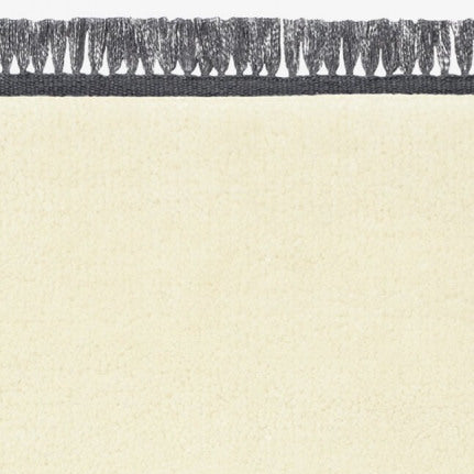 Kvadrat vloerkleed Harvest Cross Coloured Fringes Wit Zwart c2301