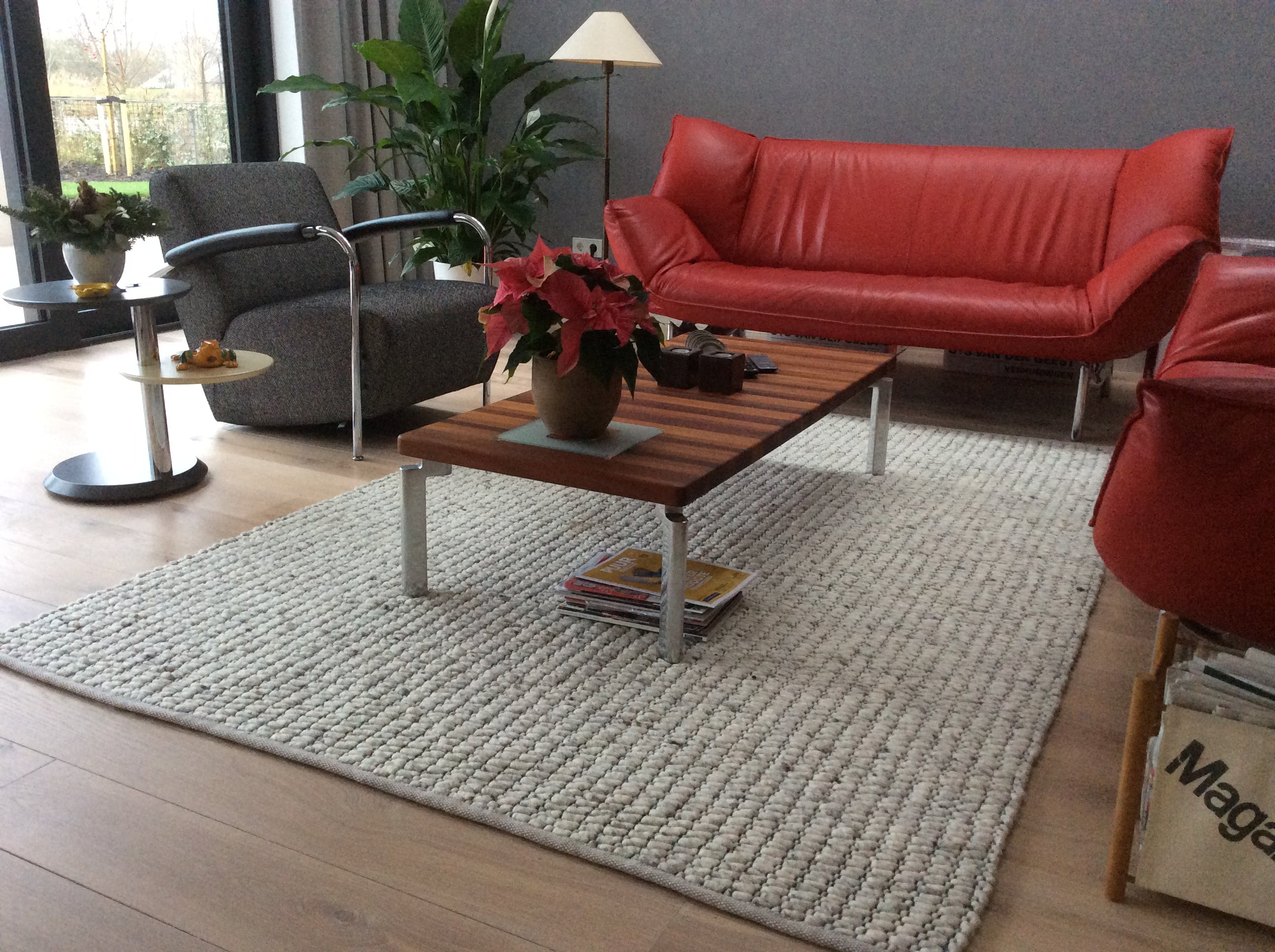 Handgeweven wollen vloerkleed Filou Offwhite Mix 05