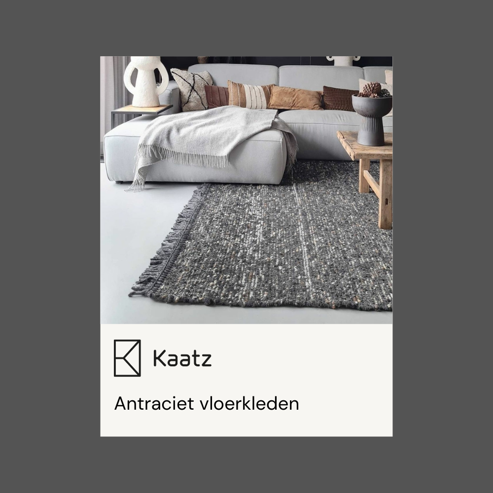 Antraciet vloerkleden van Kaatz