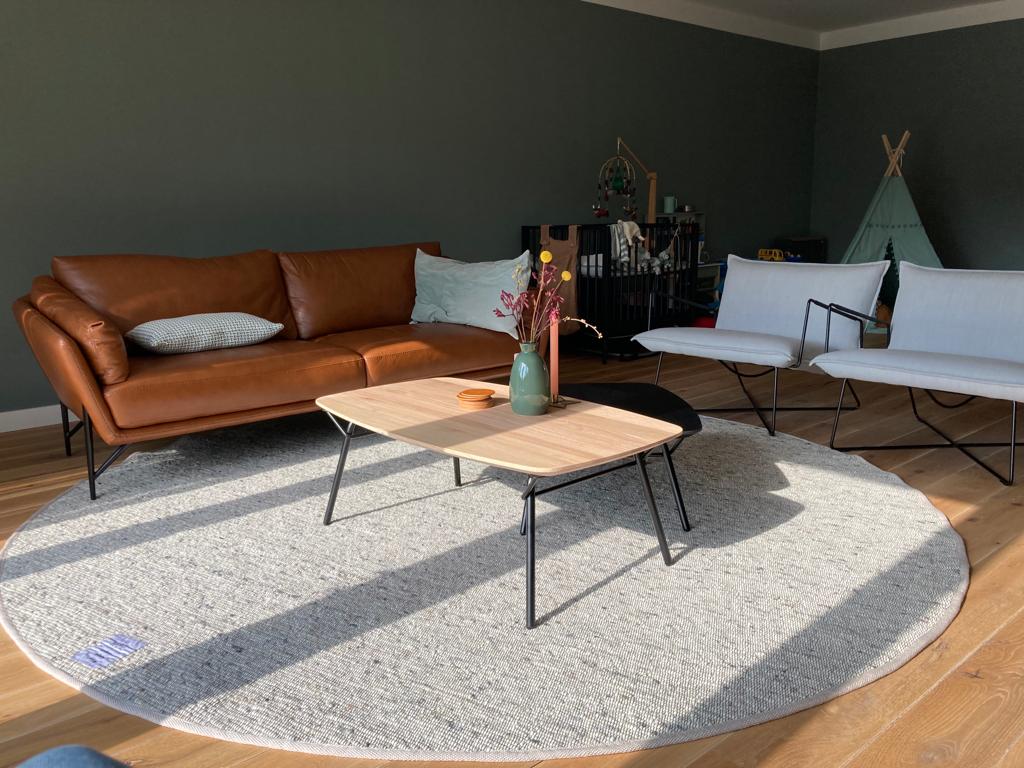 Rond wollen vloerkleed Diane
