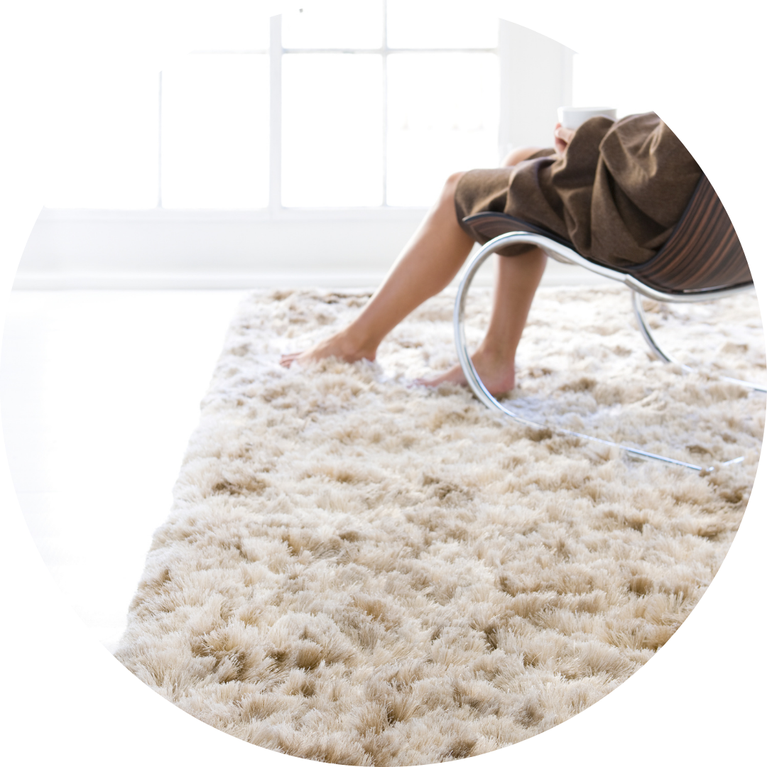 Glanzend hoogpolig vloerkleed