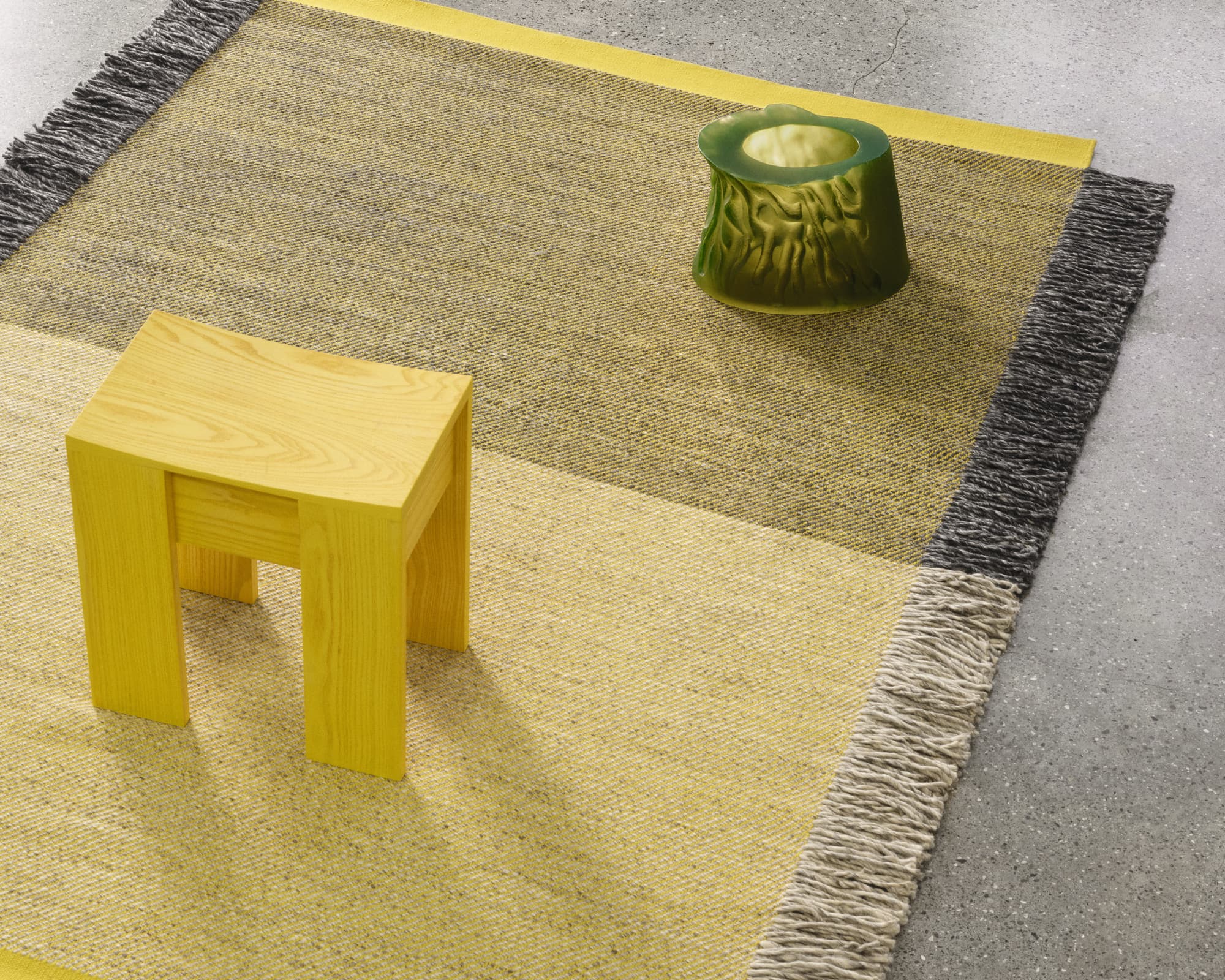 Design vloerkleed Kvadrat Fringe