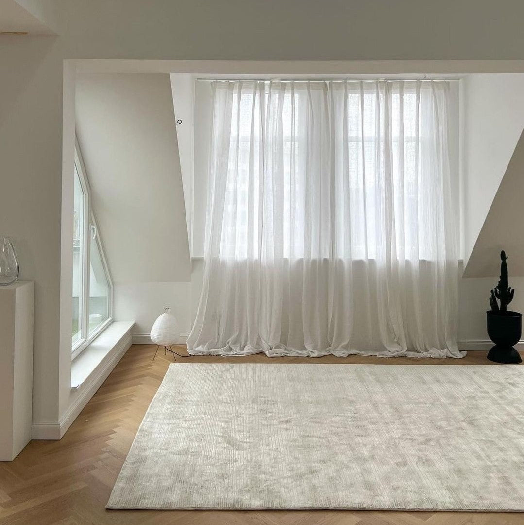 Vlak luxe viscose vloerkleed Cleo