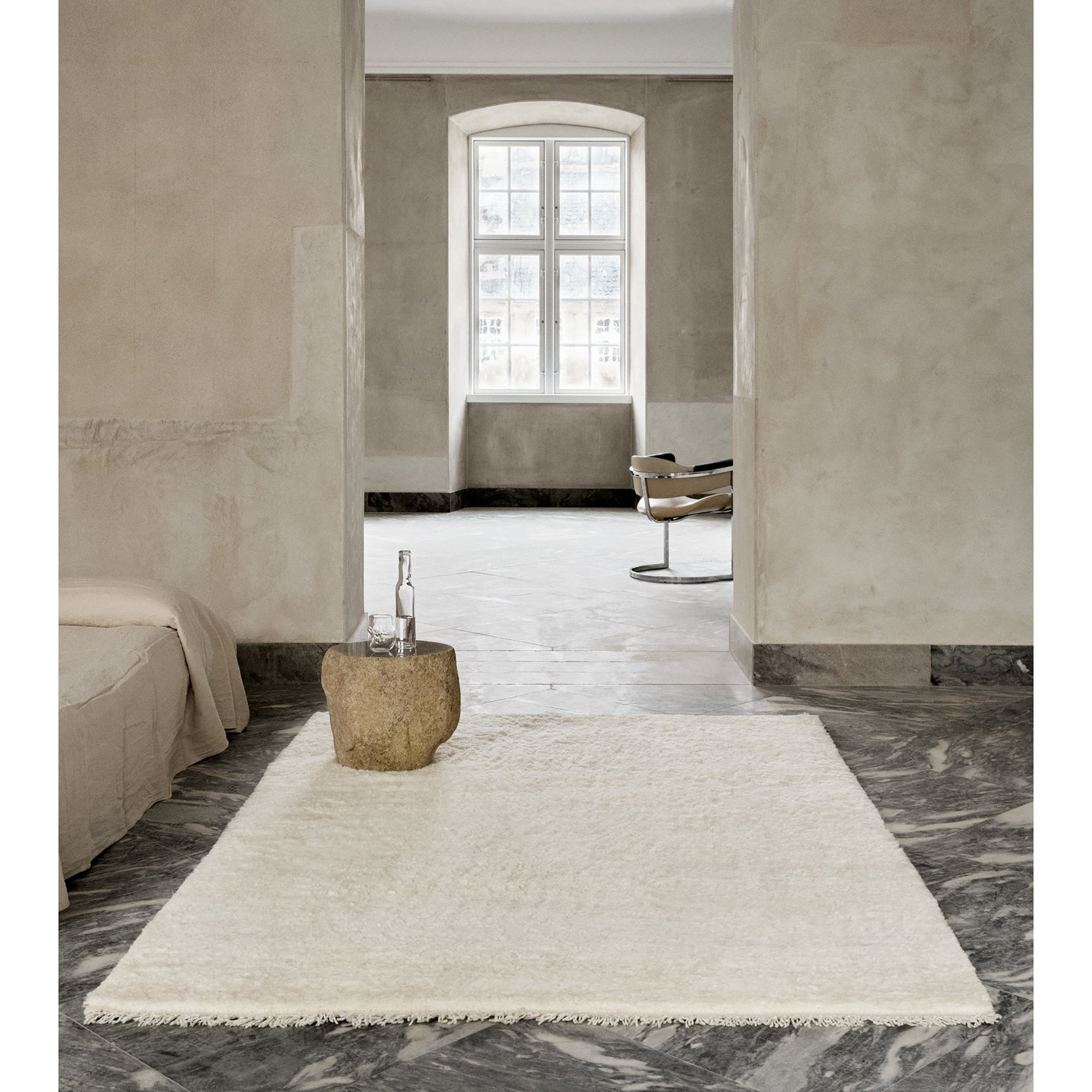 Soof White Wollen Berber Vloerkleed sfeer