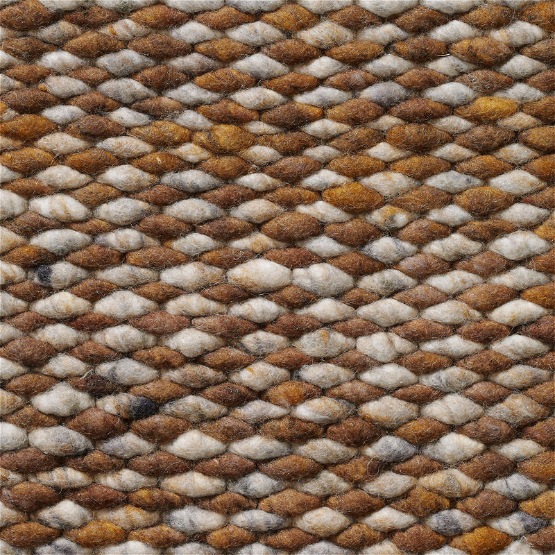Wollen vloerkleed gevlochten Lisanne Mix Straw 464+Bronze 462; Wollen vloerkleed gevlochten Lisanne Mix Straw 464+Bronze 462