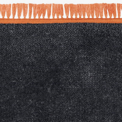 Kvadrat vloerkleed Harvest Cross Coloured Fringes Zwart Roest c2023