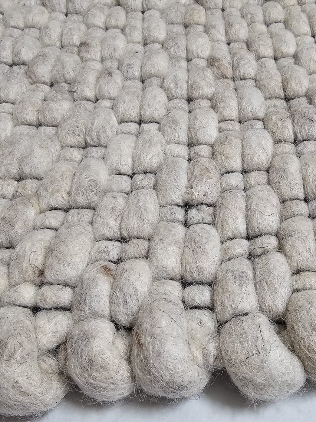 Wollen vloerkleed Imme Offwhite 01; Wollen vloerkleed Imme Offwhite 01