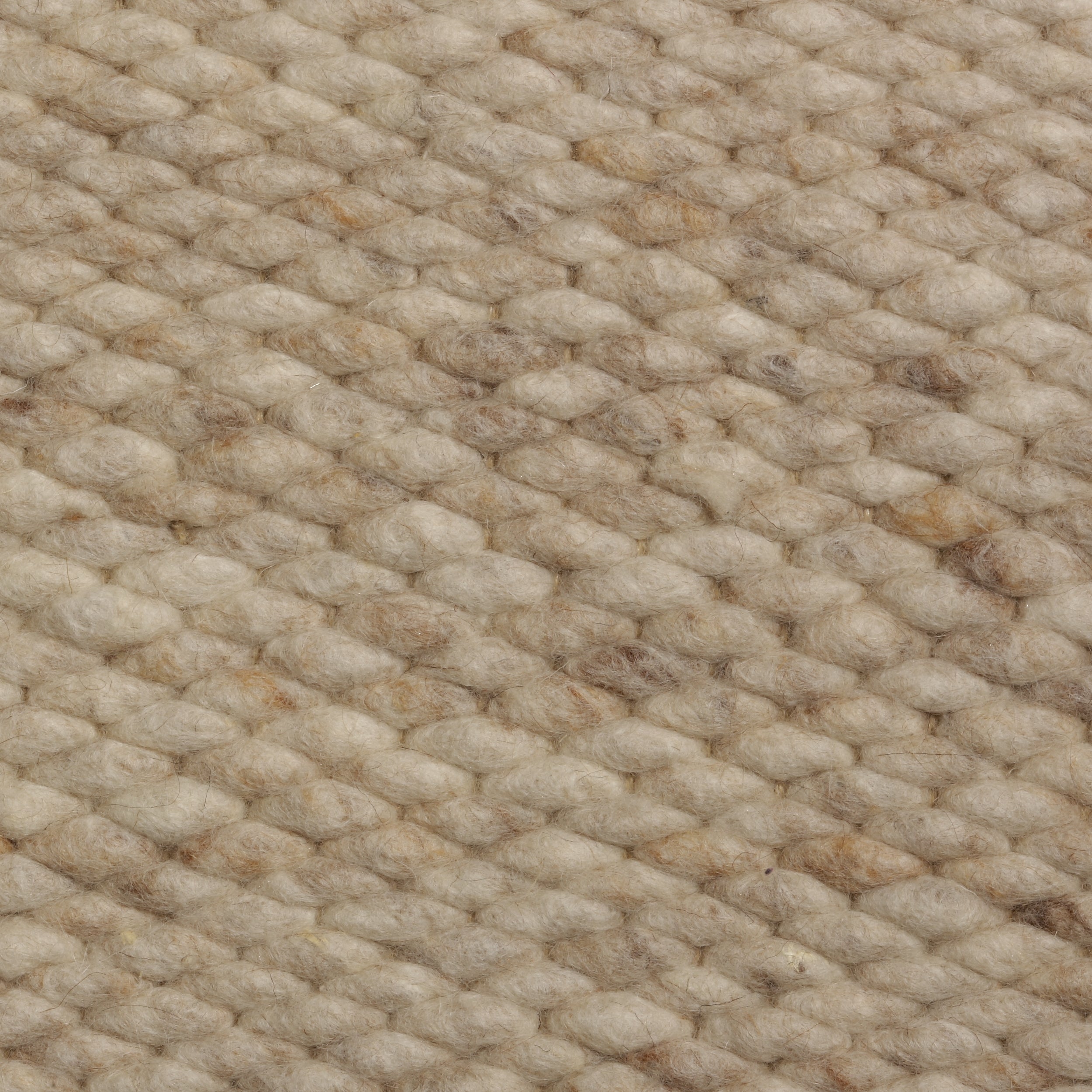 Wollen vloerkleed gevlochten Lisanne Beige 002