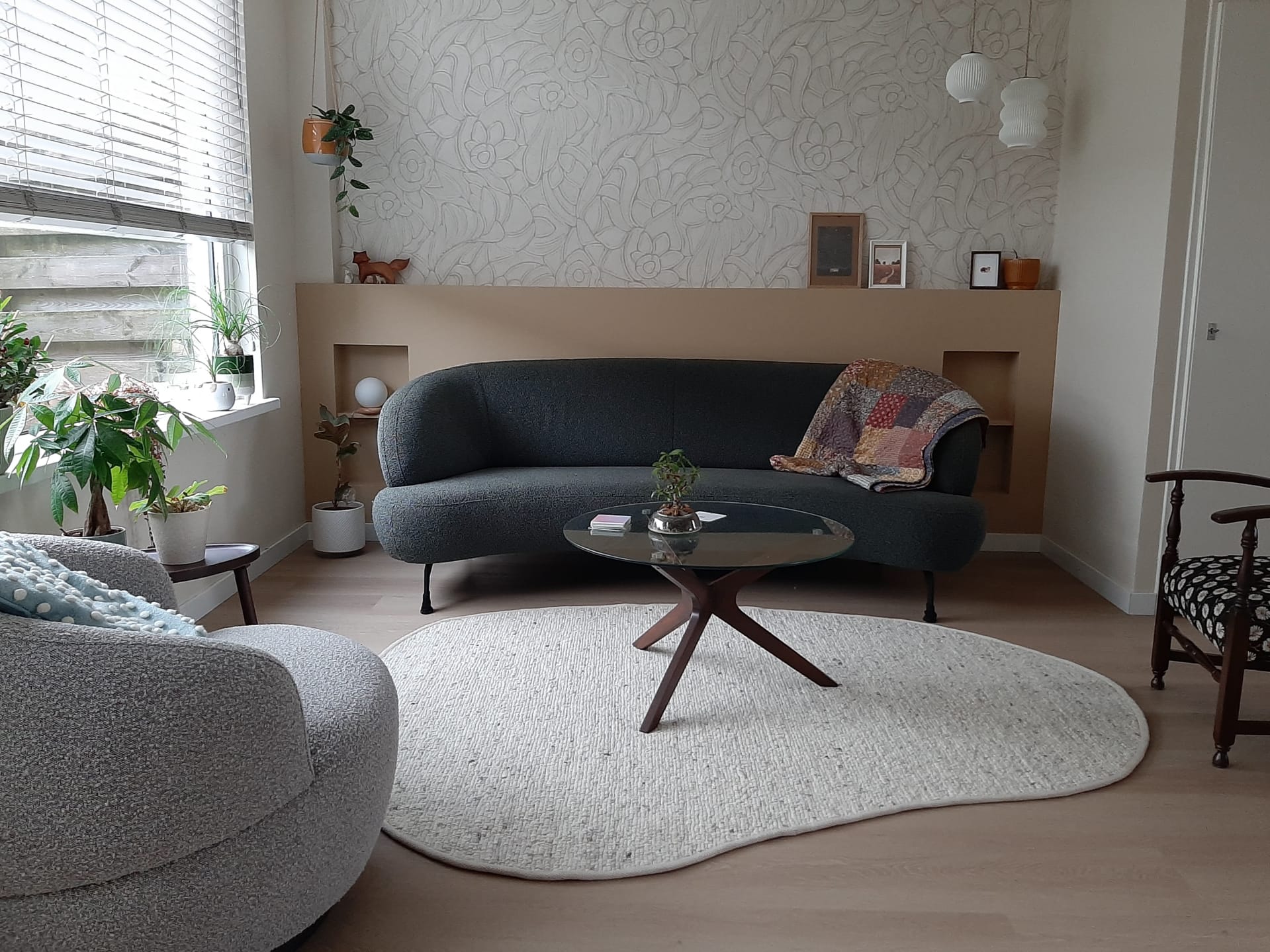 Wollen vloerkleed organisch Nanda Licht Beige 01; Wollen vloerkleed organisch Nanda Licht Beige 01
