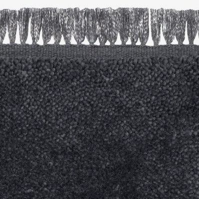 Kvadrat vloerkleed Harvest Coloured Fringes Zwart c2323