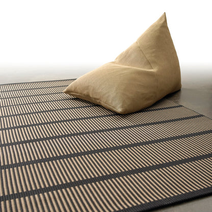 Design vloerkleed Woodnotes Cut Stripe Black Natural 11595; Design vloerkleed Woodnotes Cut Stripe Black Natural 11595; Design vloerkleed Woodnotes Cut Stripe Black Natural 11595; Design vloerkleed Woodnotes Cut Stripe Black Natural 11595