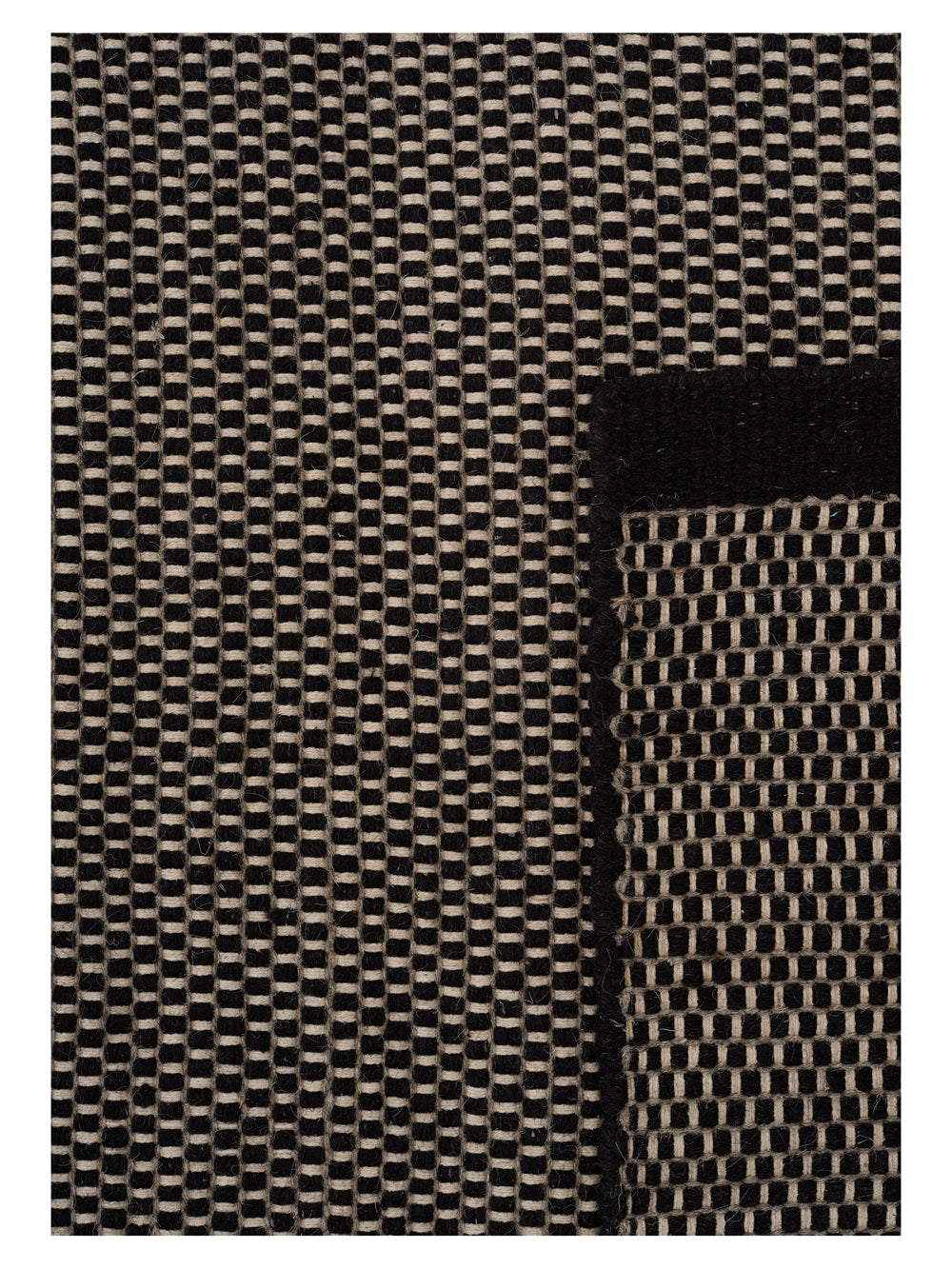 Wollen vloerkleed Anna Rond Black; Wollen vloerkleed Anna Rond Black
