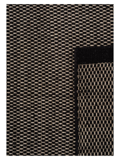 Wollen vloerkleed Anna Rond Black; Wollen vloerkleed Anna Rond Black