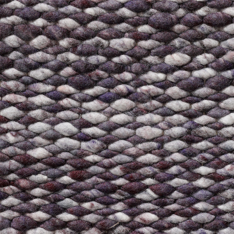 Wollen vloerkleed gevlochten Lisanne Mix Lavender 491+Purper 499; Wollen vloerkleed gevlochten Lisanne Mix Lavender 491+Purper 499