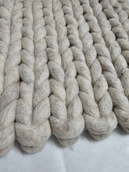 Wol geweven vloerkleed Lena Offwhite 01; Wol geweven vloerkleed Lena Offwhite 01
