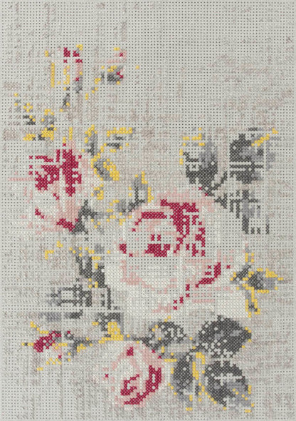 Vloerkleed Gan Rugs Canevas Flowers Natural; Vloerkleed Gan Rugs Canevas Flowers Natural