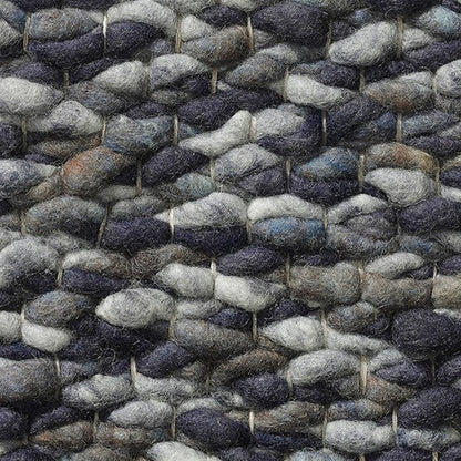 Grof geweven wollen vloerkleed Karlijn Mix Jeans; Grof geweven wollen vloerkleed Karlijn Mix Jeans