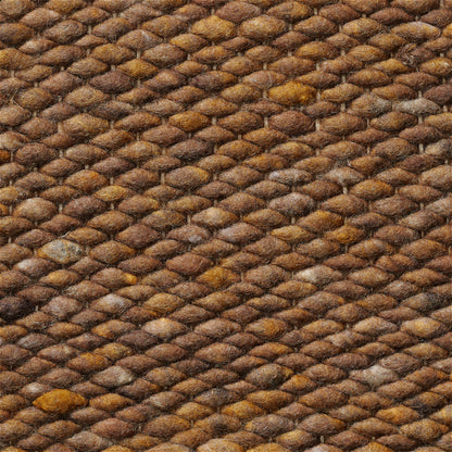 Wollen vloerkleed gevlochten Lisanne Bronze 462; Wollen vloerkleed gevlochten Lisanne Bronze 462