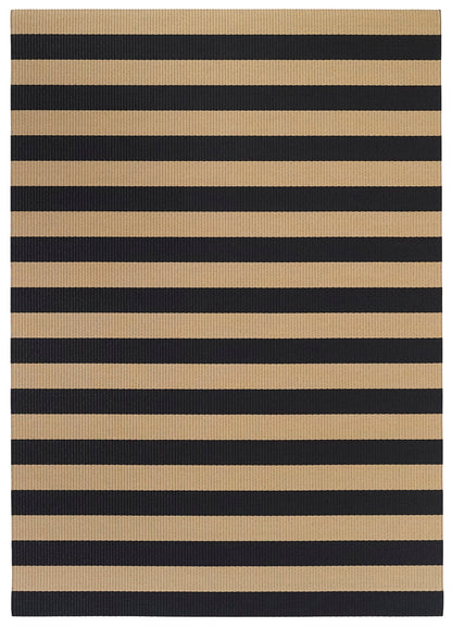 Design vloerkleed Woodnotes Big Stripe Black – Natural 1420905; Design vloerkleed Woodnotes Big Stripe Black – Natural 1420905