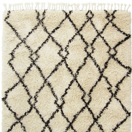 Berber vloerkleed hoogpolig Beni Ouarain Design 2 Beige; Berber vloerkleed hoogpolig Beni Ouarain Design 2 Beige; Berber vloerkleed hoogpolig Beni Ouarain Design 2 Beige