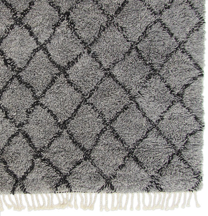 Berber vloerkleed hoogpolig Beni Ouarain Design 2 Grijs; Berber vloerkleed hoogpolig Beni Ouarain Design 2 Grijs; Berber vloerkleed hoogpolig Beni Ouarain Design 2 Grijs