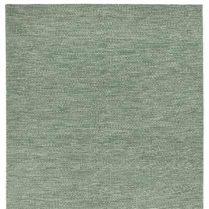 Wollen vloerkleed dun vlak Gise Groen; Wollen vloerkleed dun vlak Gise Groen