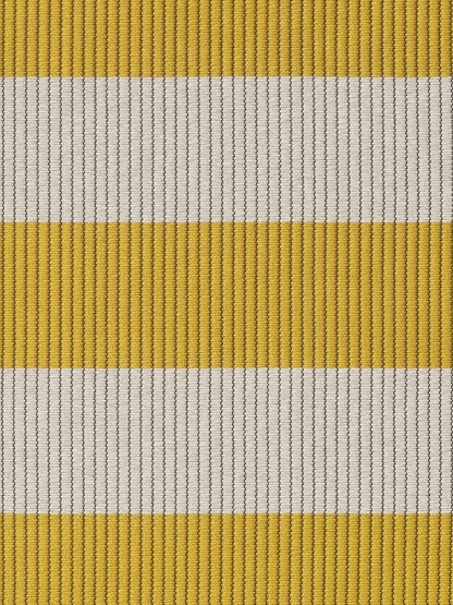 Buitenkleed Woodnotes Big Stripe Yellow Light Sand