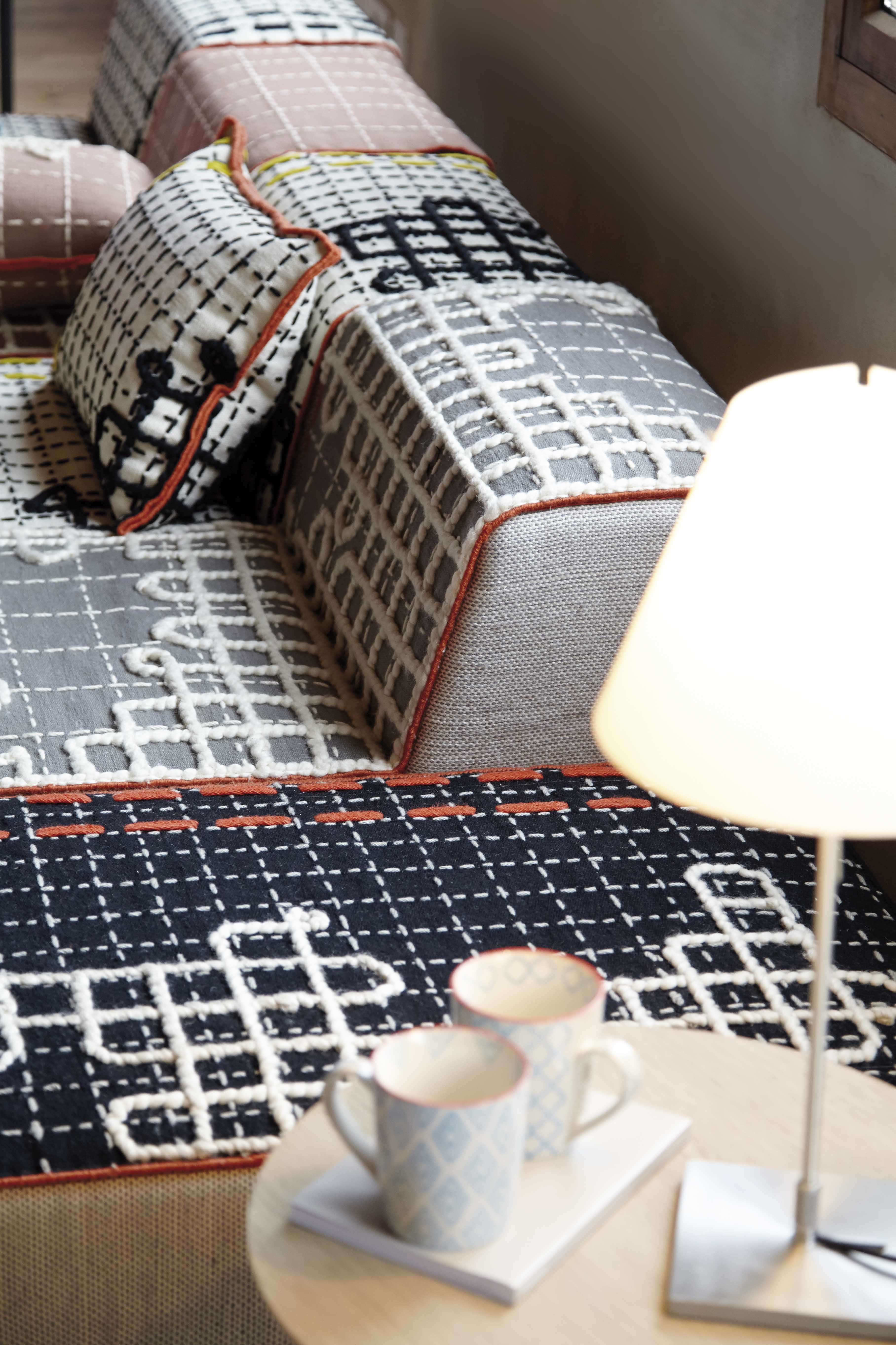 Chaiselongue Gan Rugs Bandas A Grey Detail