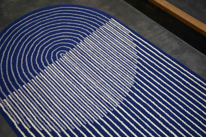 Design Vloerkleed Gan Rugs Ply Blue Closeup