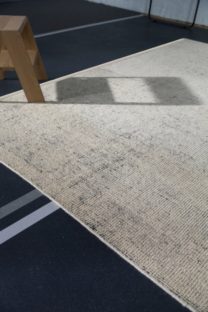 Design vloerkleed Kvadrat Kanon Pattern Rake Wit C0003