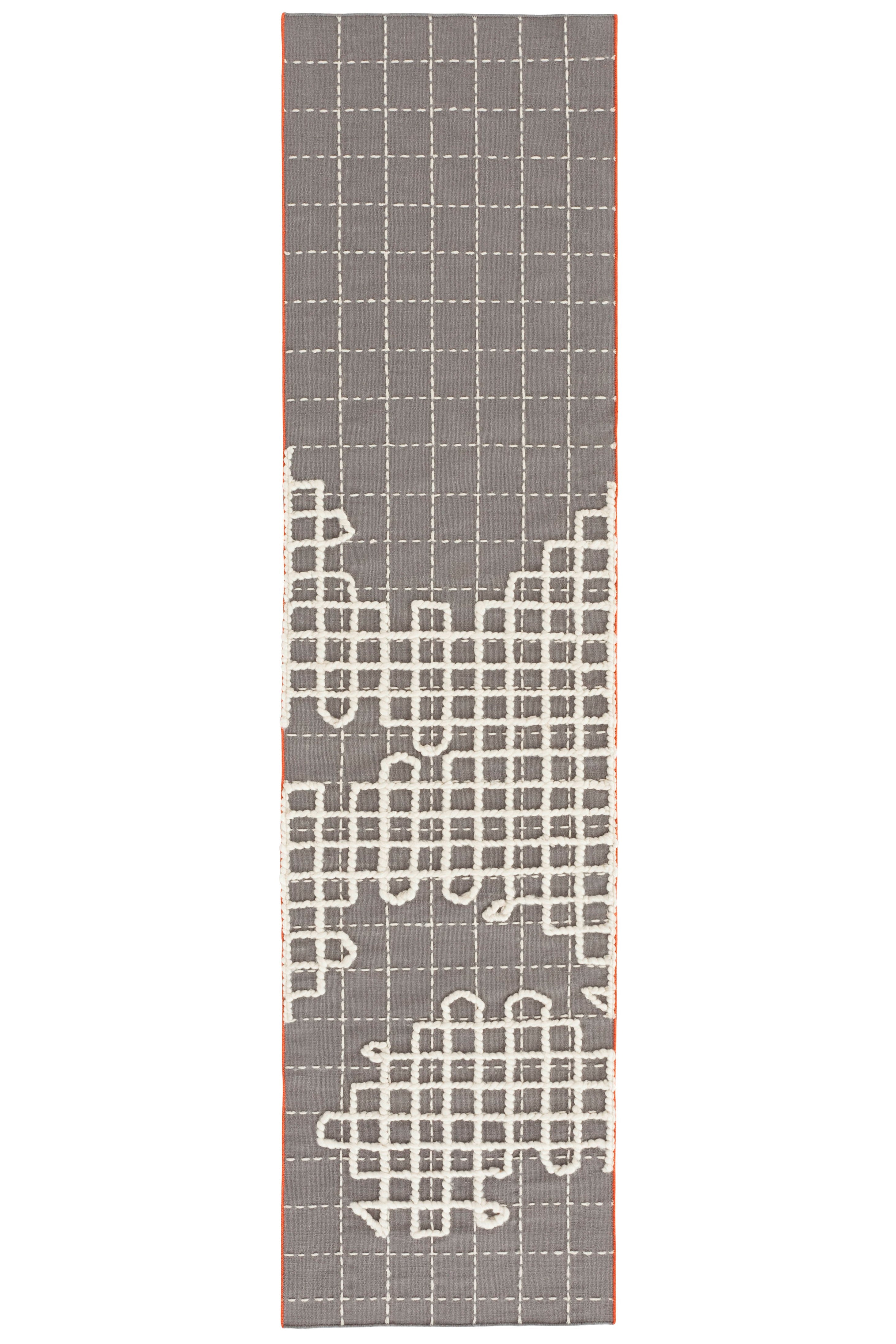 Design vloerkleed Gan Rugs Banda Individual White Grey