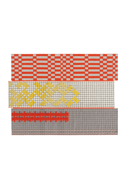 Design vloerkleed Gan Rugs Bandas Alfombras Orange 3 banen