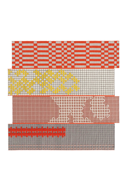 Design vloerkleed Gan Rugs Bandas Alfombras Orange 4 banen