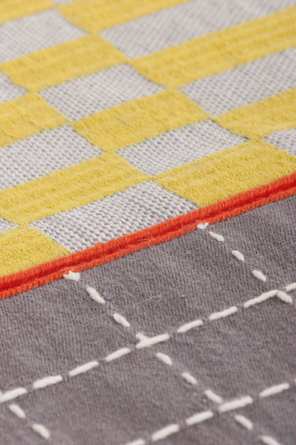 Design vloerkleed Gan Rugs Bandas Alfombras Turquoise Detail 3