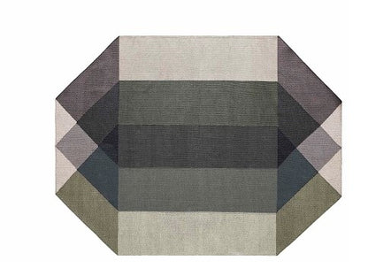 Design vloerkleed Gan Rugs Diamond Indoor Green Grey