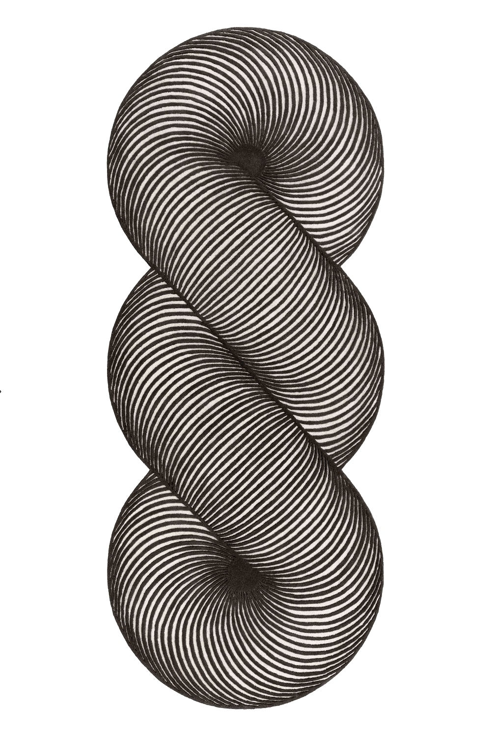 Design vloerkleed Gan Rugs Giro Black&White