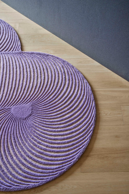 Design vloerkleed Gan Rugs Giro Lila closeupfoto