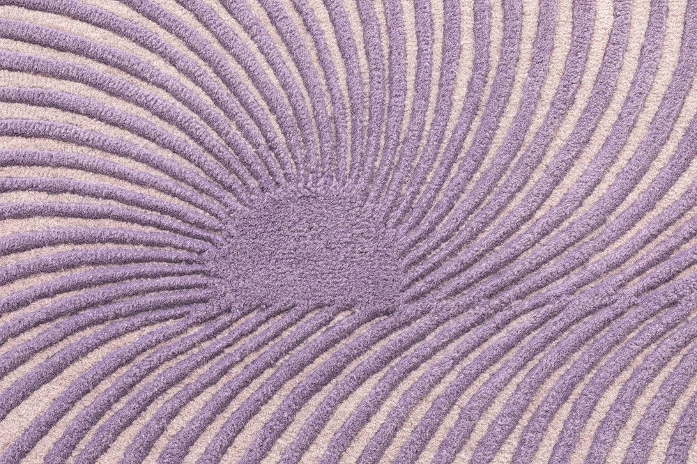 Design vloerkleed Gan Rugs Giro Lila detail