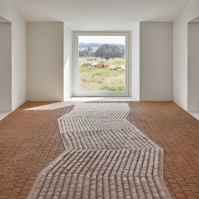 Design vloerkleed Gan Rugs Lines Brown sfeer