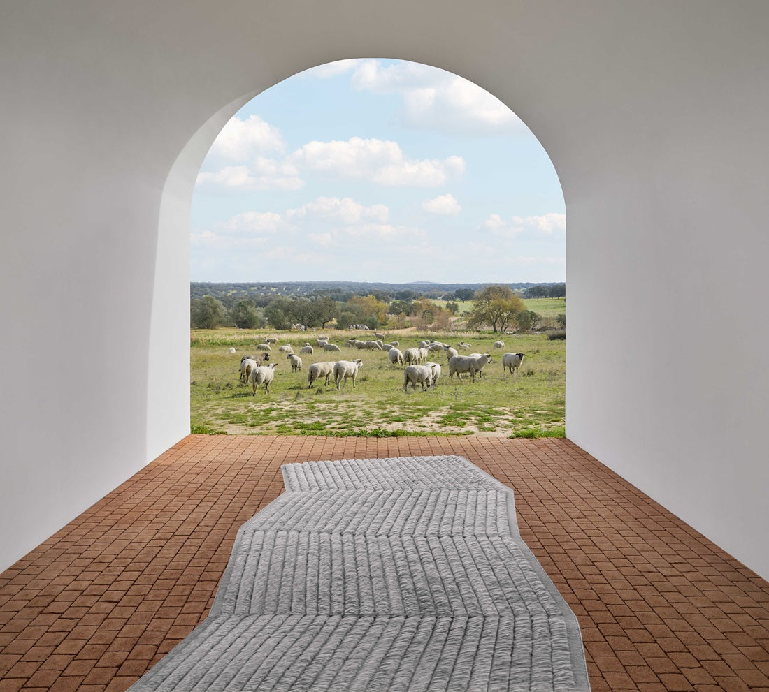 Design vloerkleed Gan Rugs Lines Grey sfeer