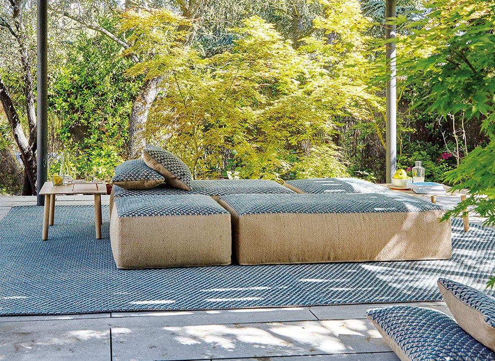 Design vloerkleed Gan Rugs Raw Blauw sfeer