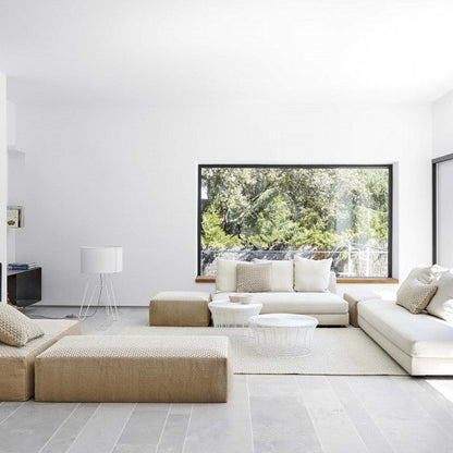 Design vloerkleed Gan Rugs Raw Wit sfeer