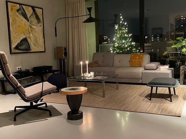 Design vloerkleed Kvadrat Corde Droit Nature 0491 kerstsfeer