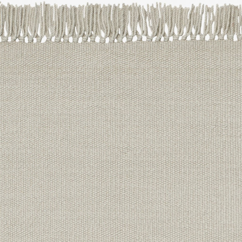 Design vloerkleed Kvadrat Kelim Coloured Fringes Beige Grijs C4343